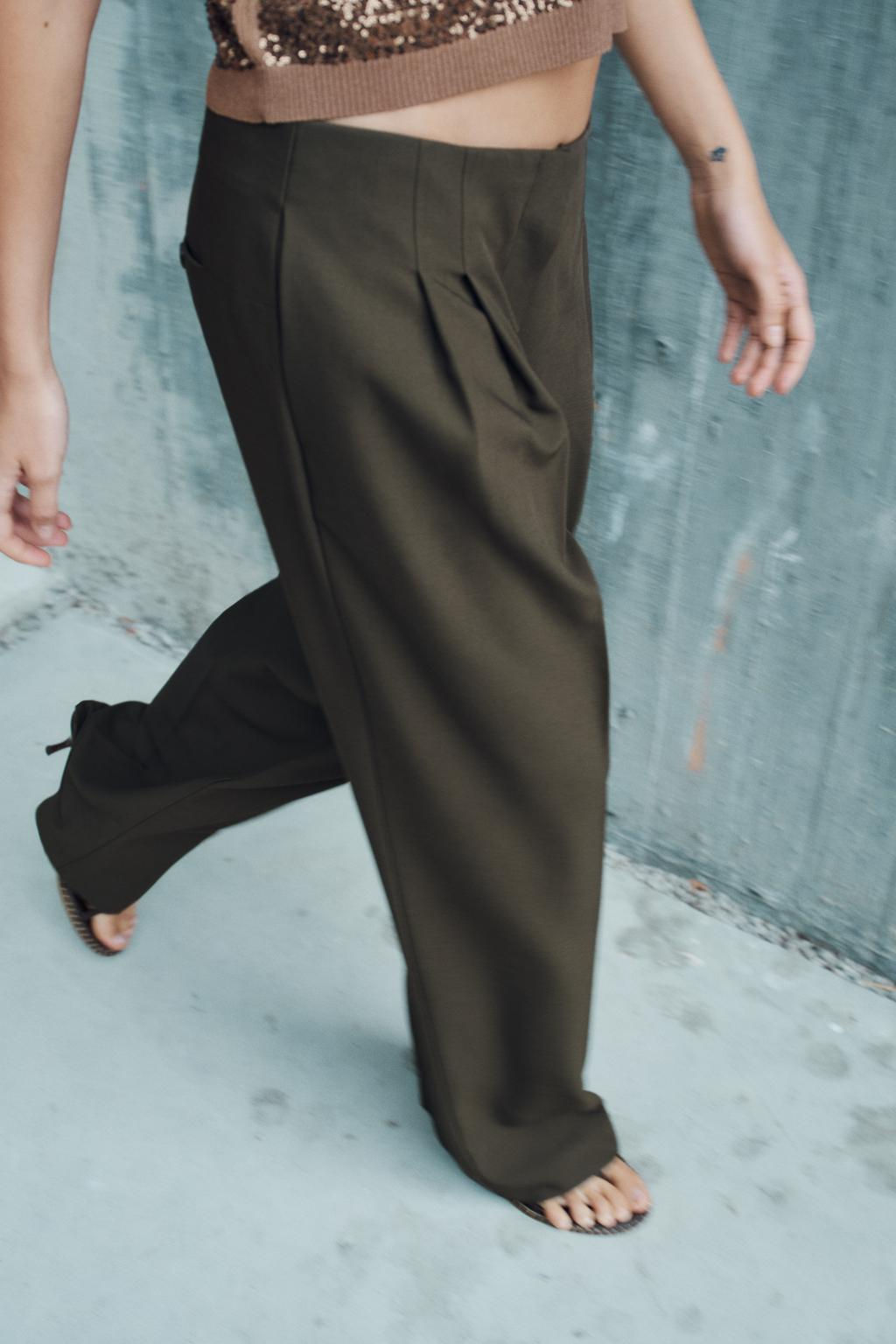 WIDE-LEG TROUSERS WITH DARTS - Zara фото 2