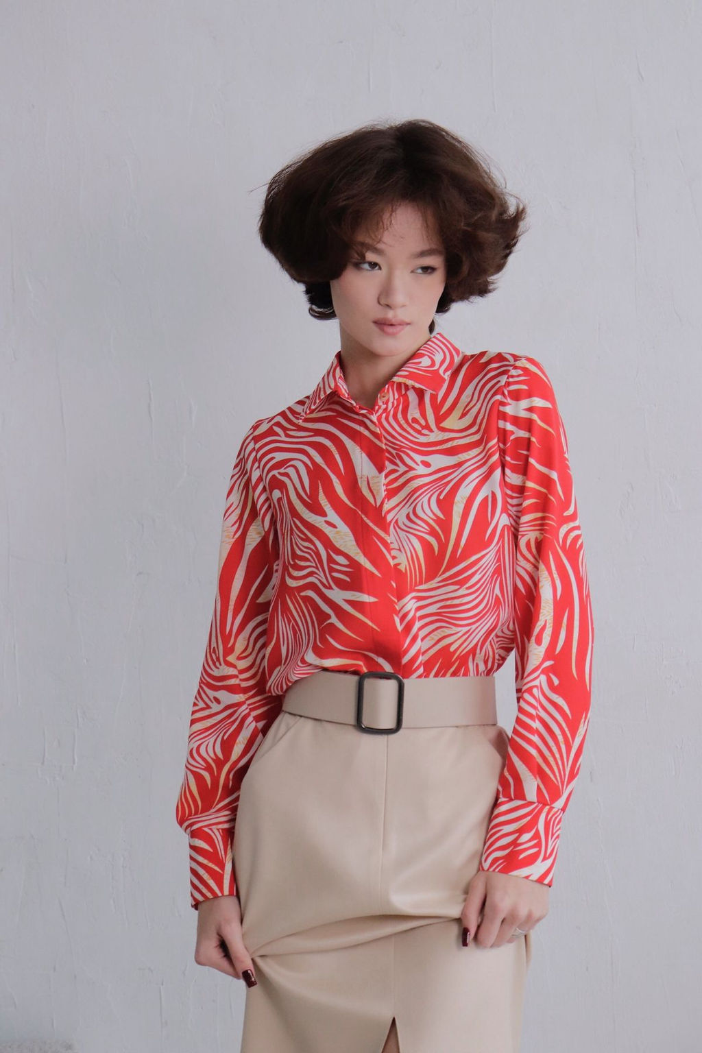 11529 Рубашка с супатной застёжкой красная - Martichelli фото 6