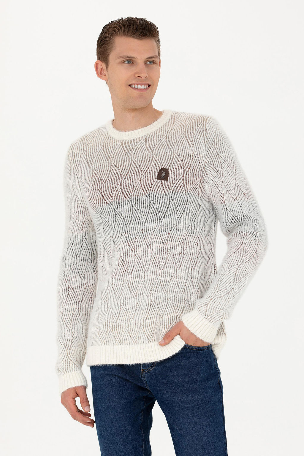 Мужской кремовый свитер - U.s. polo assn фото 15
