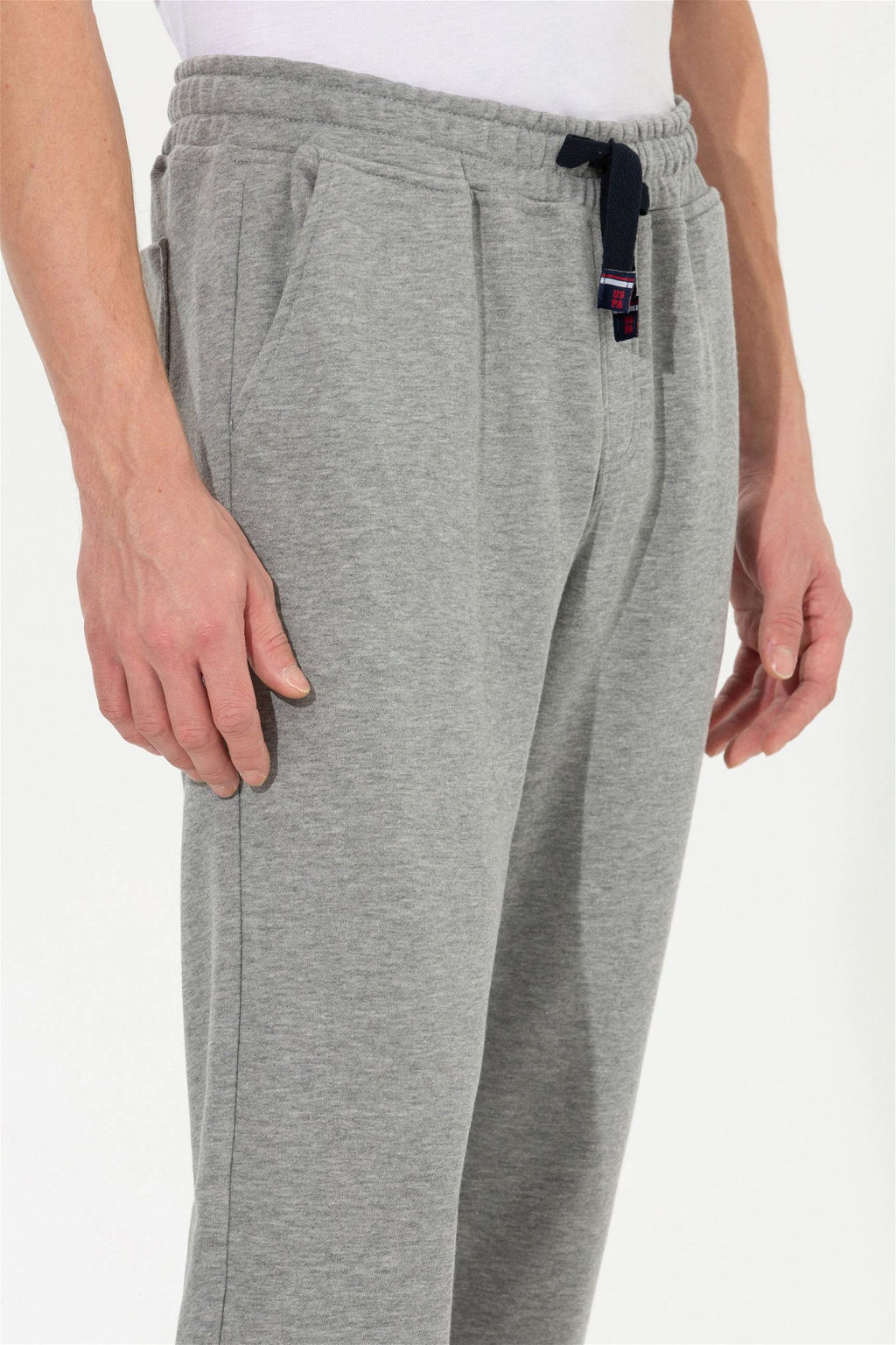 Мужские серые меланжевые спортивные штаны - U.s. polo assn фото 5