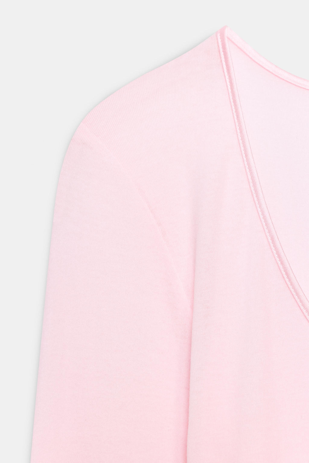 CAMISETA ESCOTE REDONDO ALGOD?N / Rosa pastel - Zara фото 6
