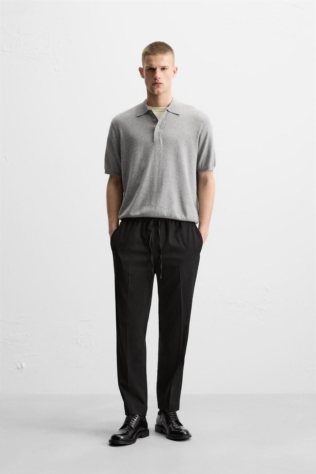 COMFORT FIT JOGGER WAIST TROUSERS - Zara фото 38