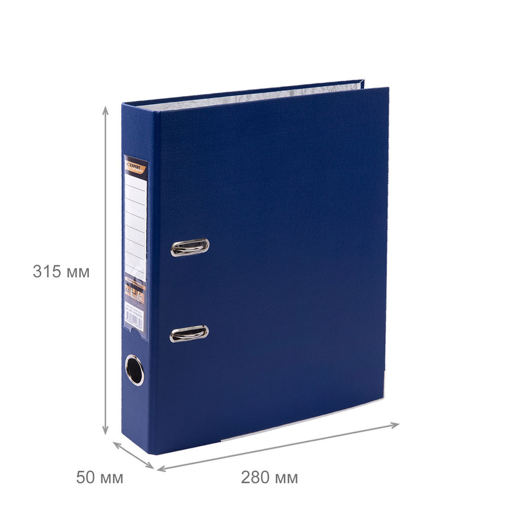 Expert Complete Регистратор PVC, мет.уг. 50 мм 50 шт. Premier A4 арочный механ. (разб.) лён синий EC1012125