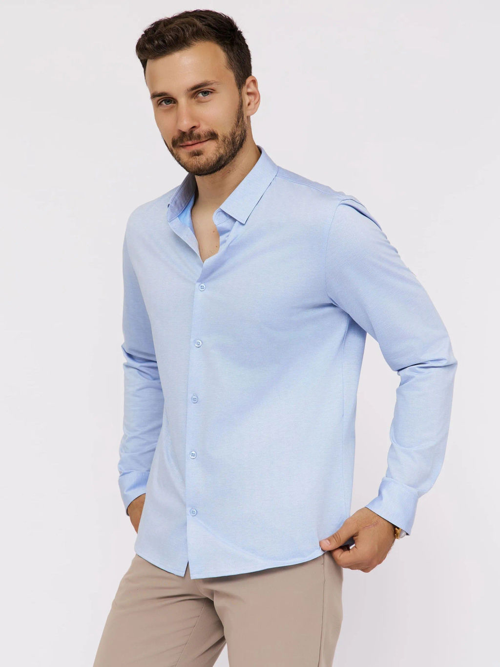Рубашка трикотажная мужская GREG SK203/131/0414/ZN