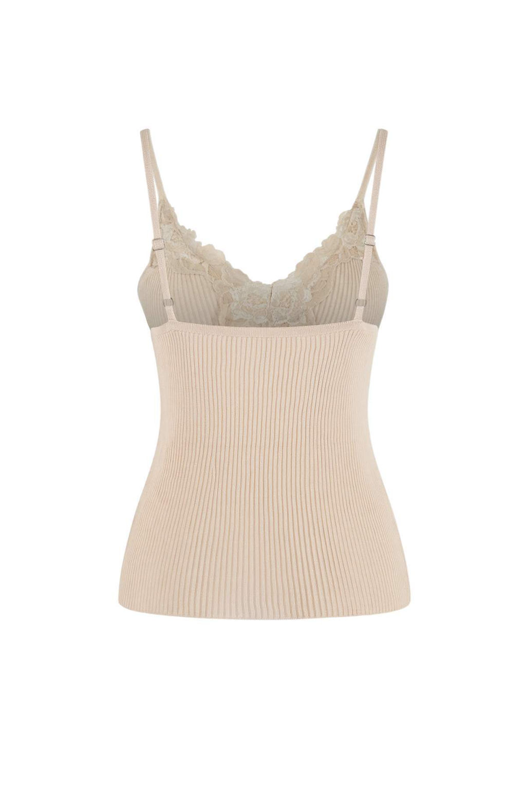 Bej 2li Yazl?k Ozel Iplik Dantel Detayl? Triko Bluz-H?rka TWOSS26HI00016 - Trendyolmilla фото 8