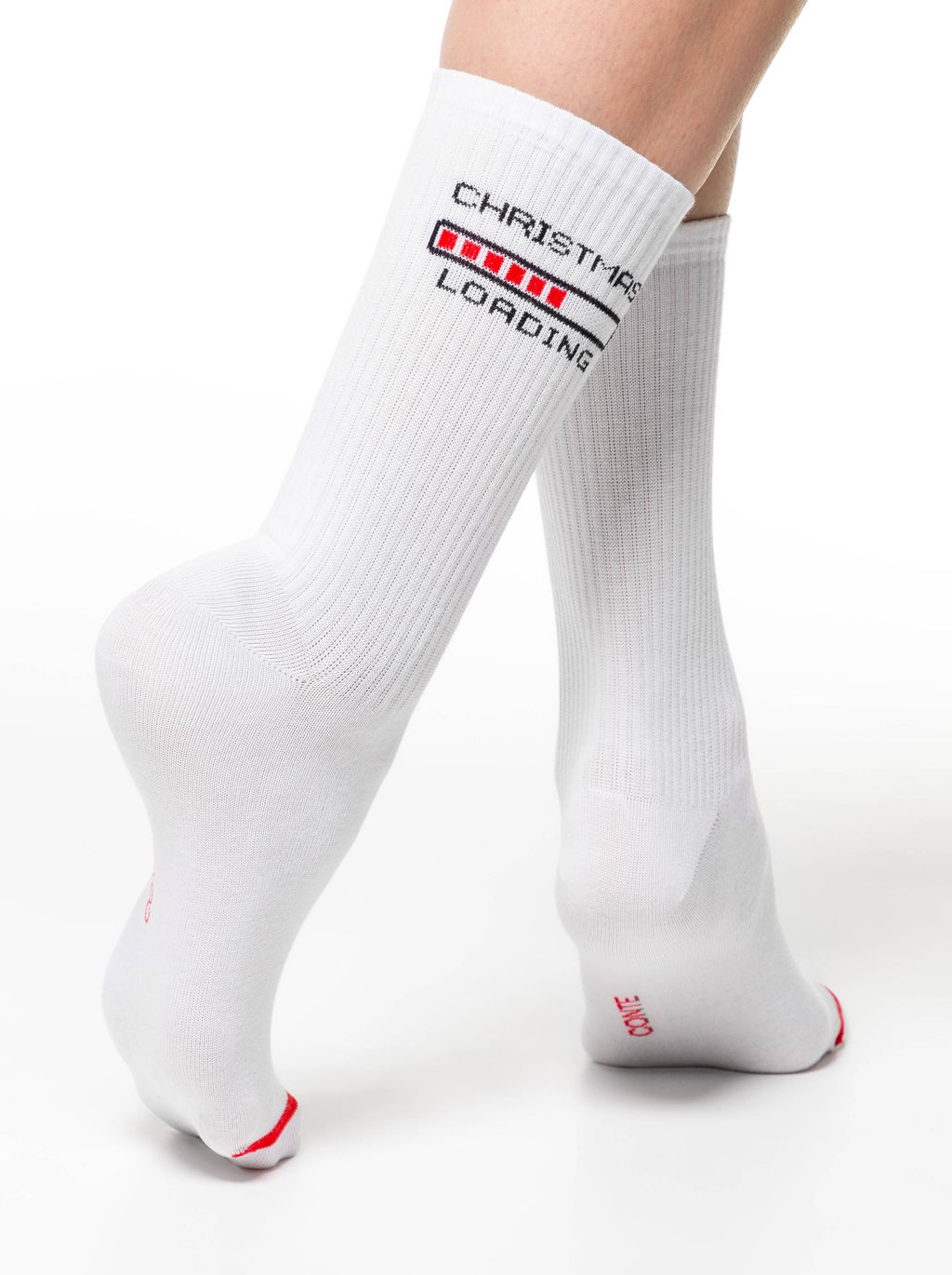 Цена за 2 пары. Носки Удлиненные CONTE Носки женские новогодние белый - Conte elegant фото 2