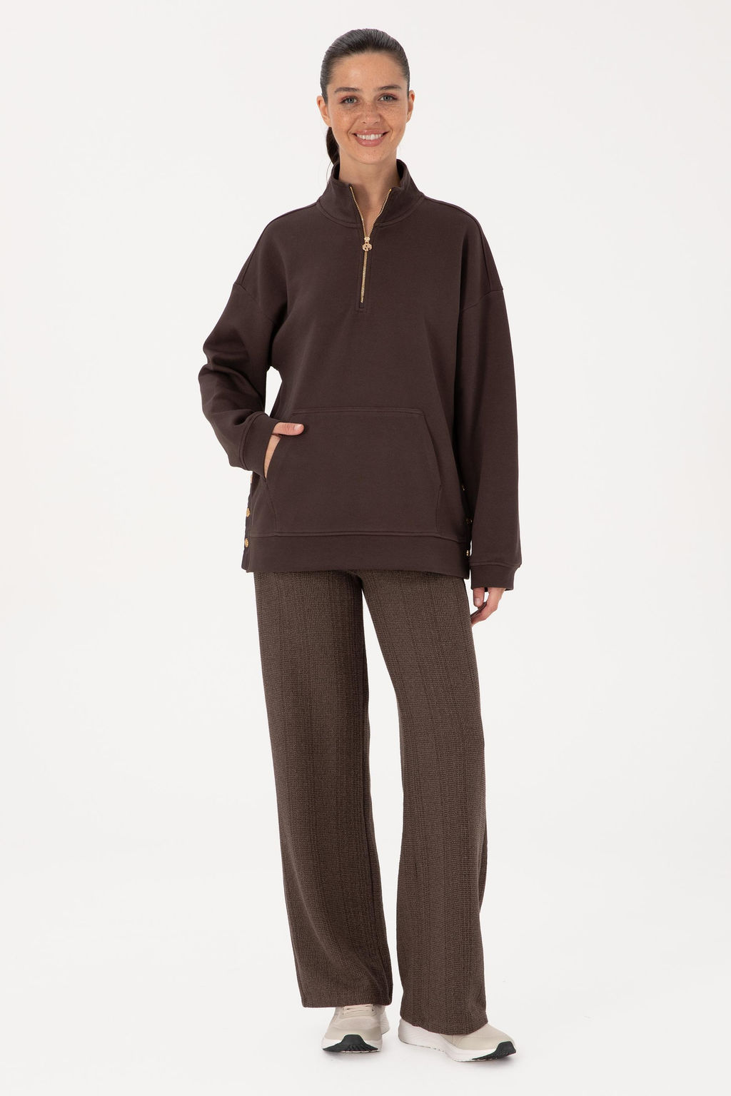 Kad_n Koyu Kahverengi Sweatshirt - U.s. polo assn фото 4