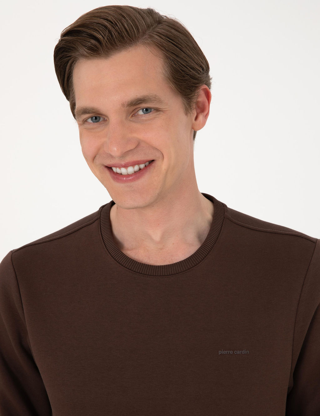 Kahverengi 3 _plik Regular Fit __i Polarl_ Bisiklet Yaka Basic Sweatshirt - Pierre cardin фото 2