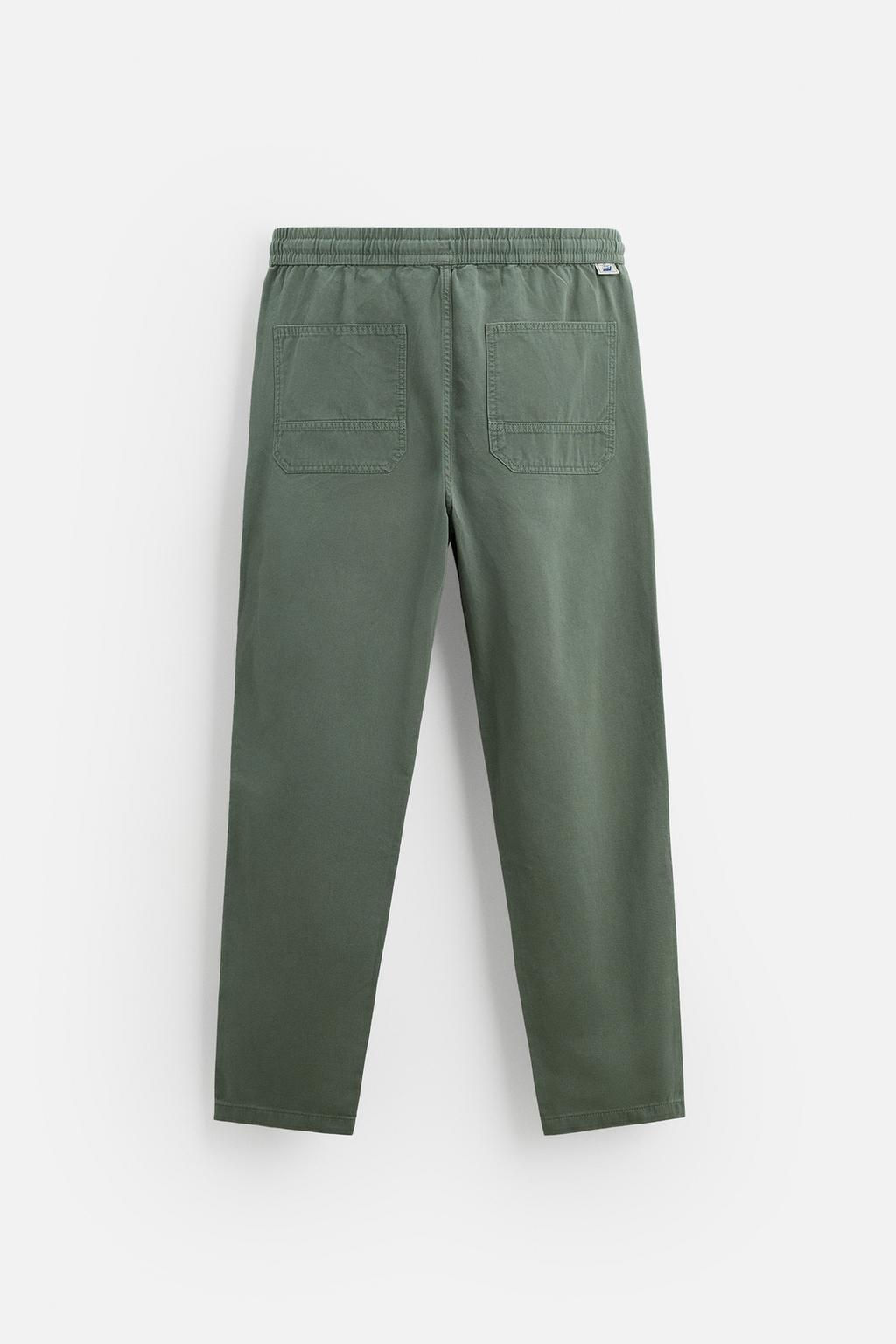 WASHED JOGGER WAIST TROUSERS - Zara фото 33