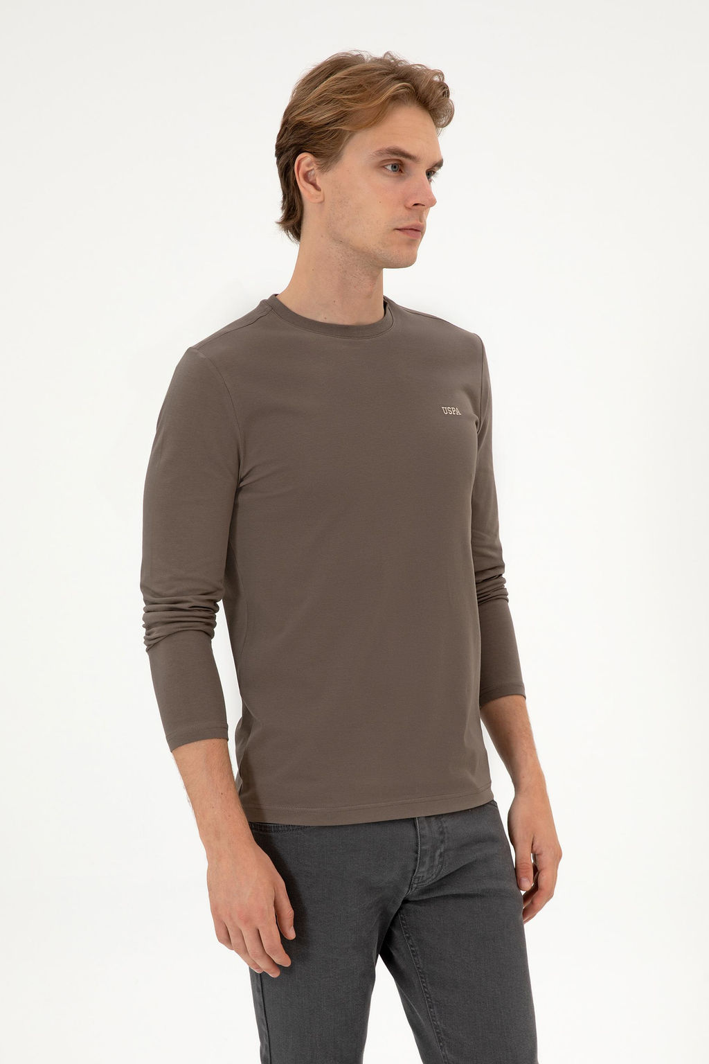 Erkek Vizon Basic Sweatshirt Sepette S_rpriz _ndirim - U.s. polo assn фото 3