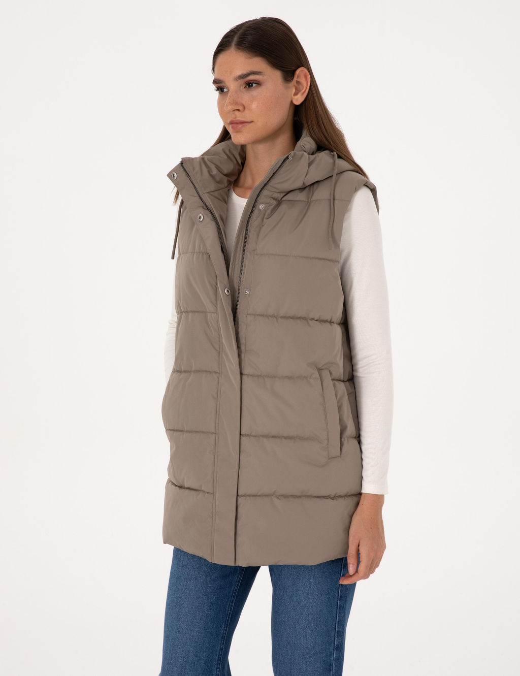 Vizon __kar_labilir Kap__onlu Yelek - Pierre cardin фото 3