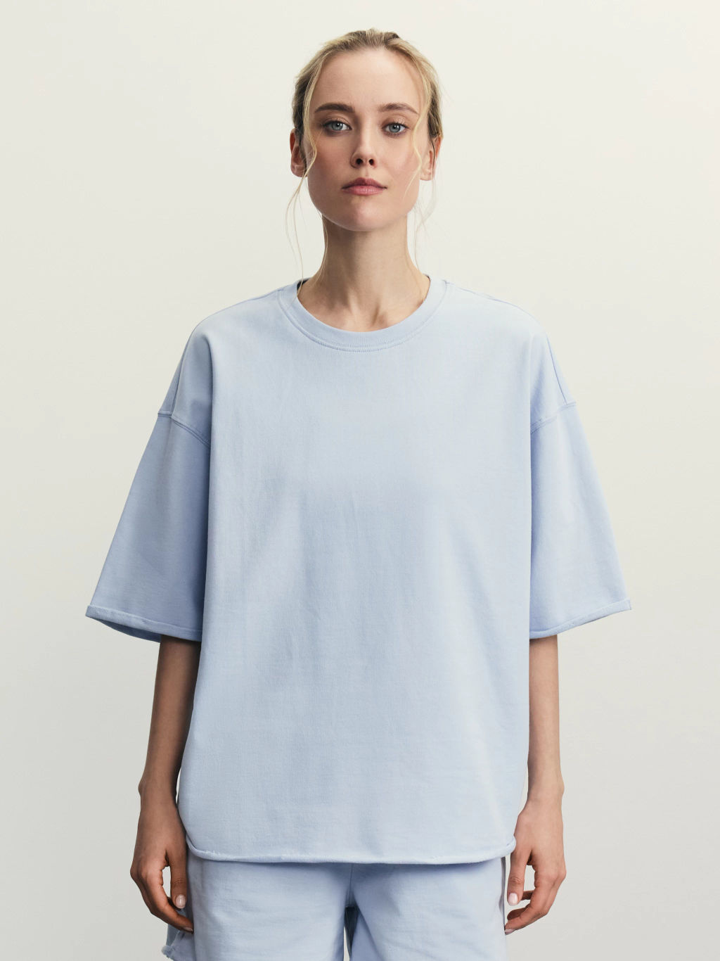 Футболка оверсайз из футера / Zarina  фото 3