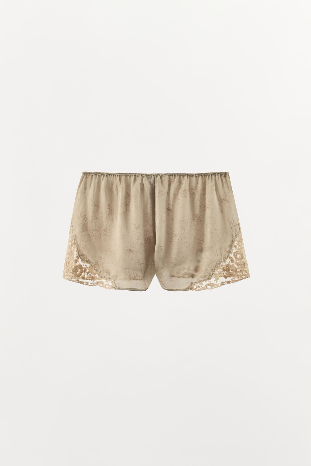 SHORTS BORDADOS ZW COLLECTION / Gris / Beige - Zara фото 4