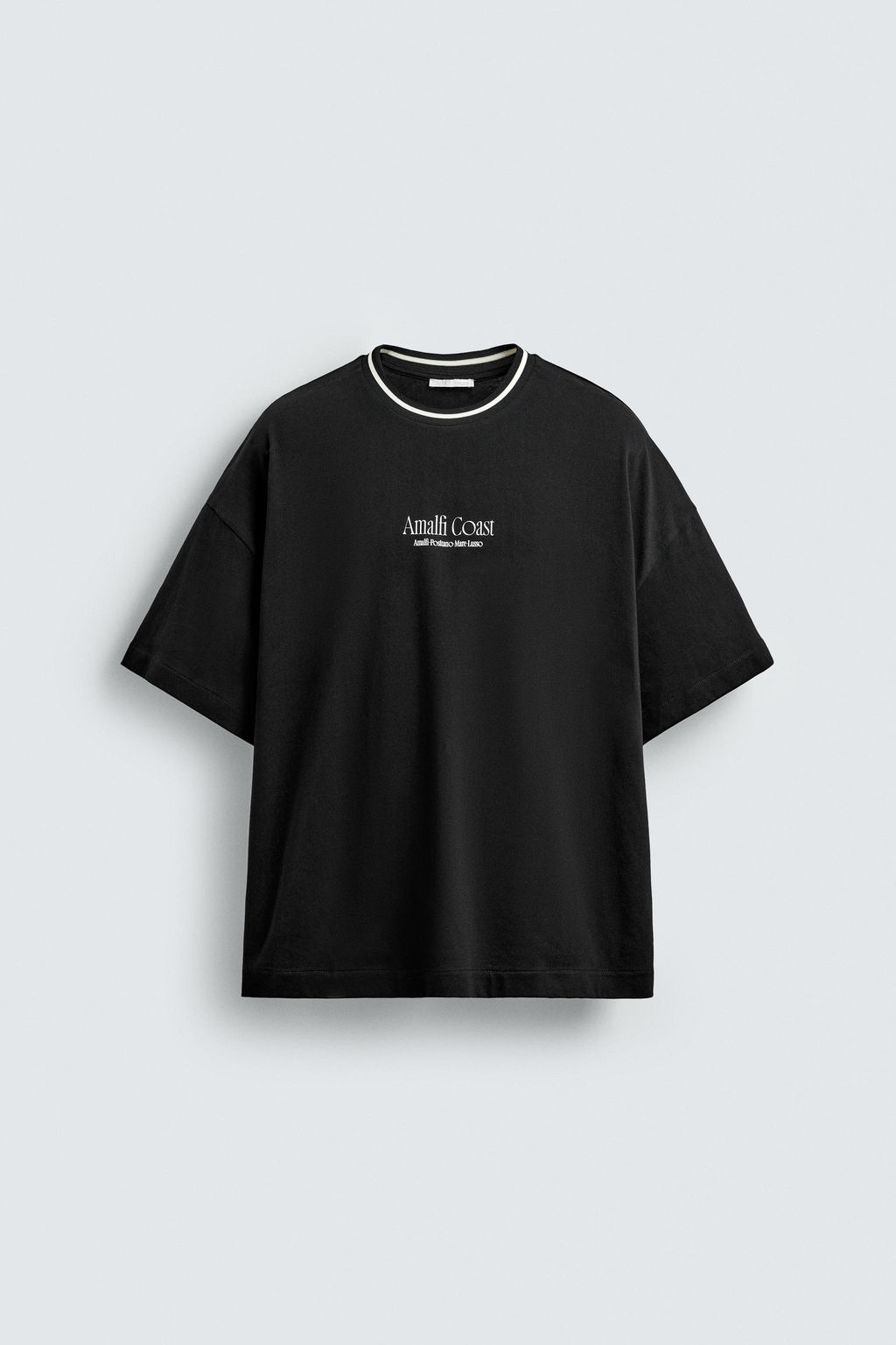 T-SHIRT WITH TEXTURED SLOGAN PRINT - Zara фото 6