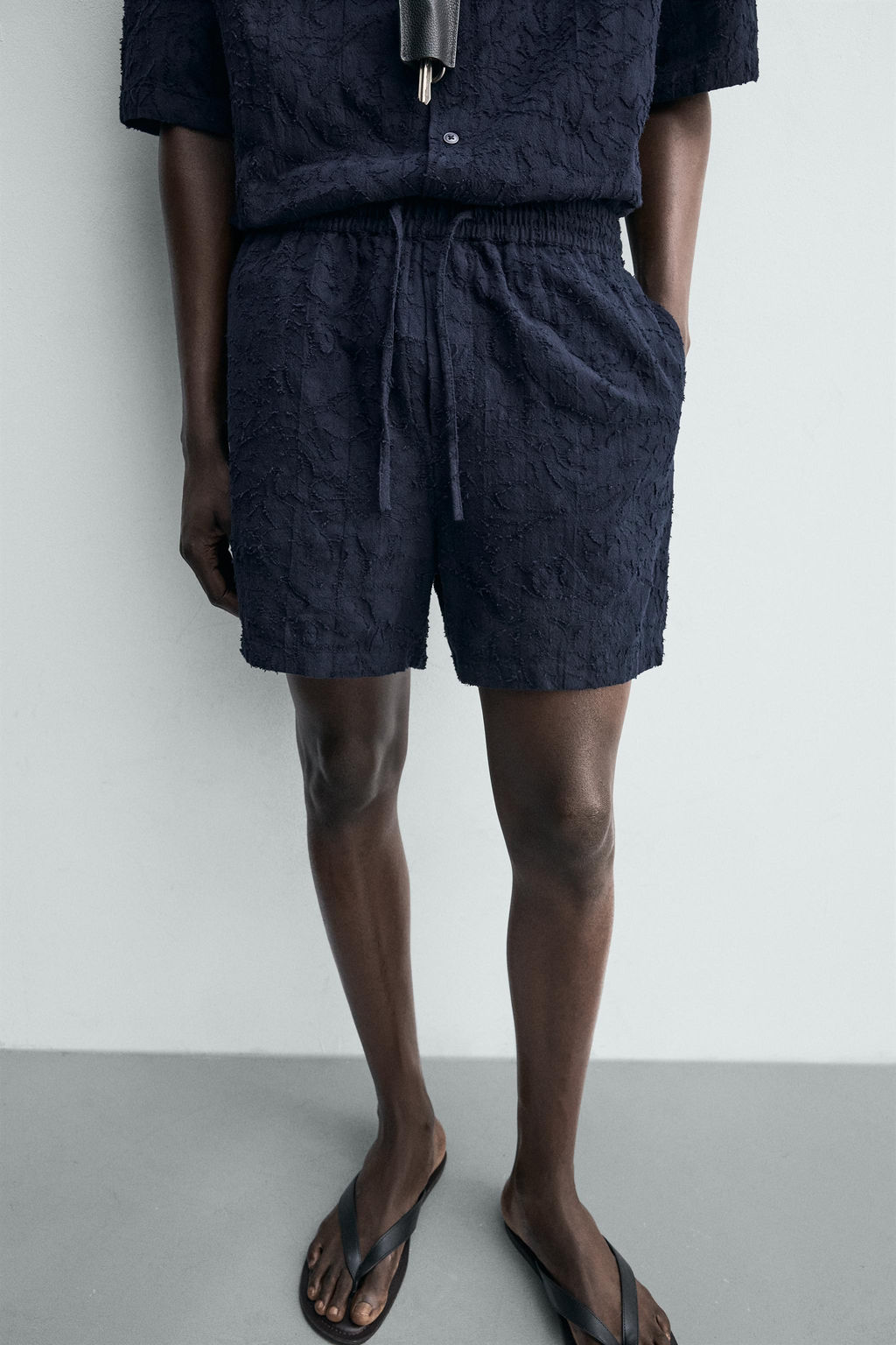 BERMUDA JACQUARD TEXTURA / Marino