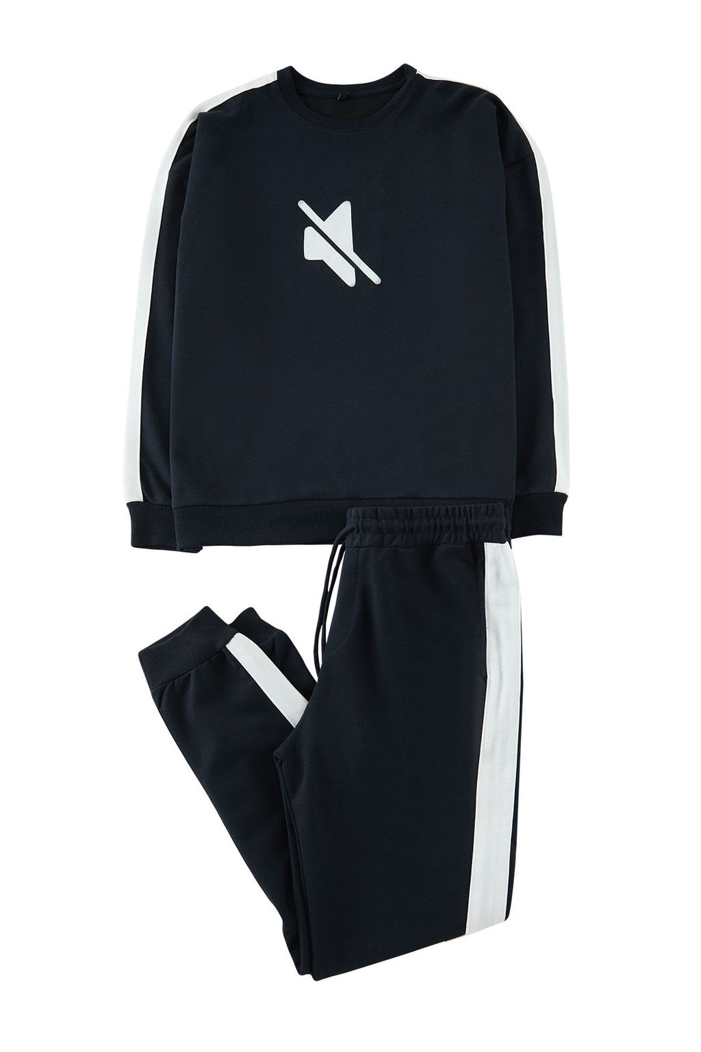 TRENDYOL MAN Lacivert Regular Fit Bask?l? Serit Detayl? Orme Pijama Tak?m? THMAW21PT0681 - Trendyolmilla фото 6