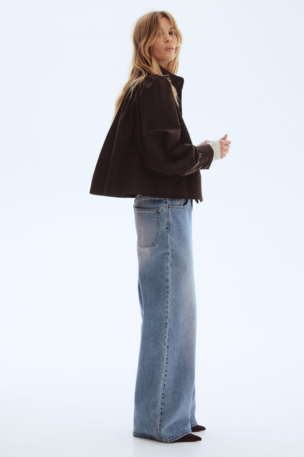 Chaqueta de sarga con mangas abullonadas - H&m фото 7