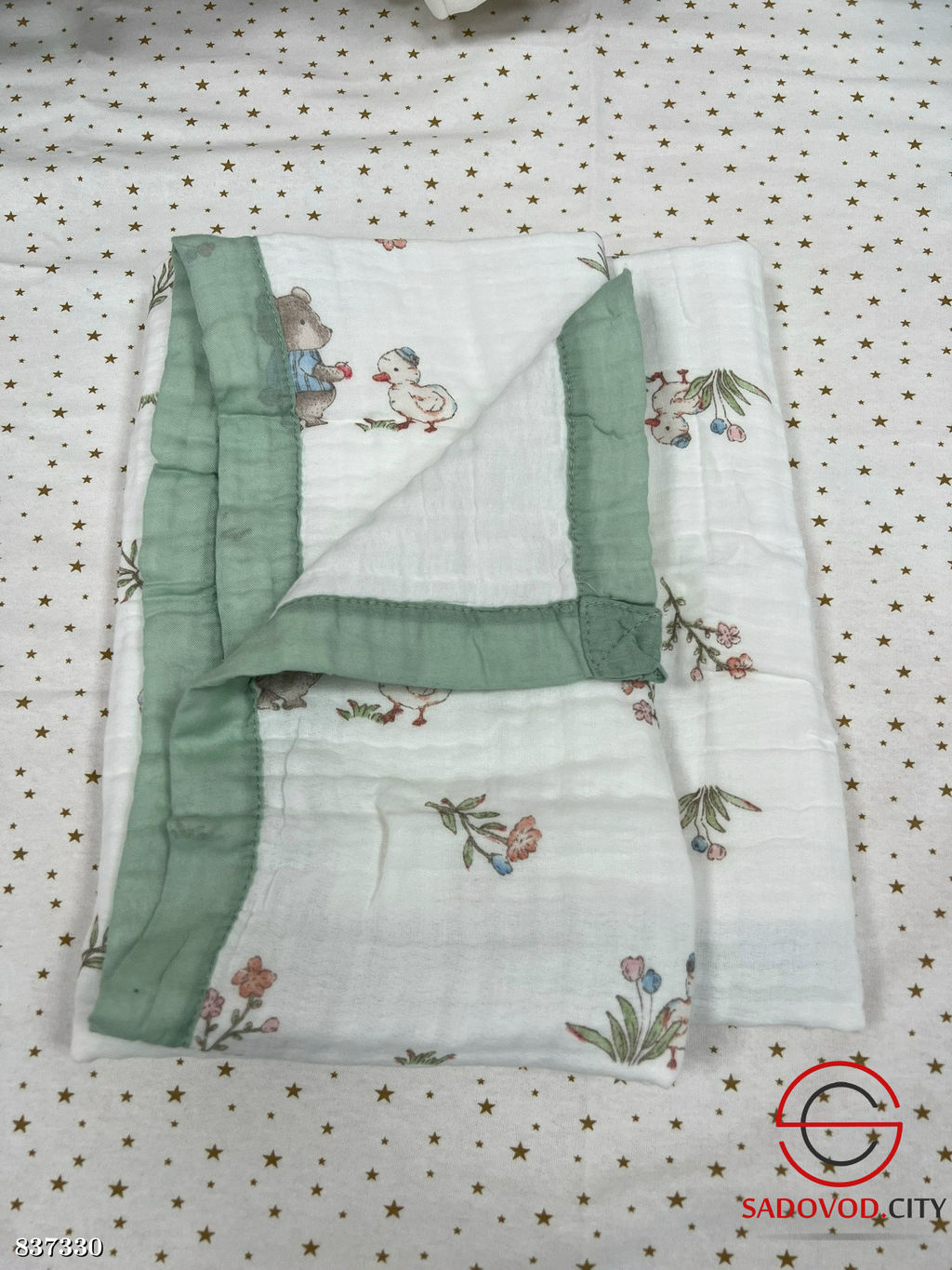 Муслиновое одеяло-плед для малышей