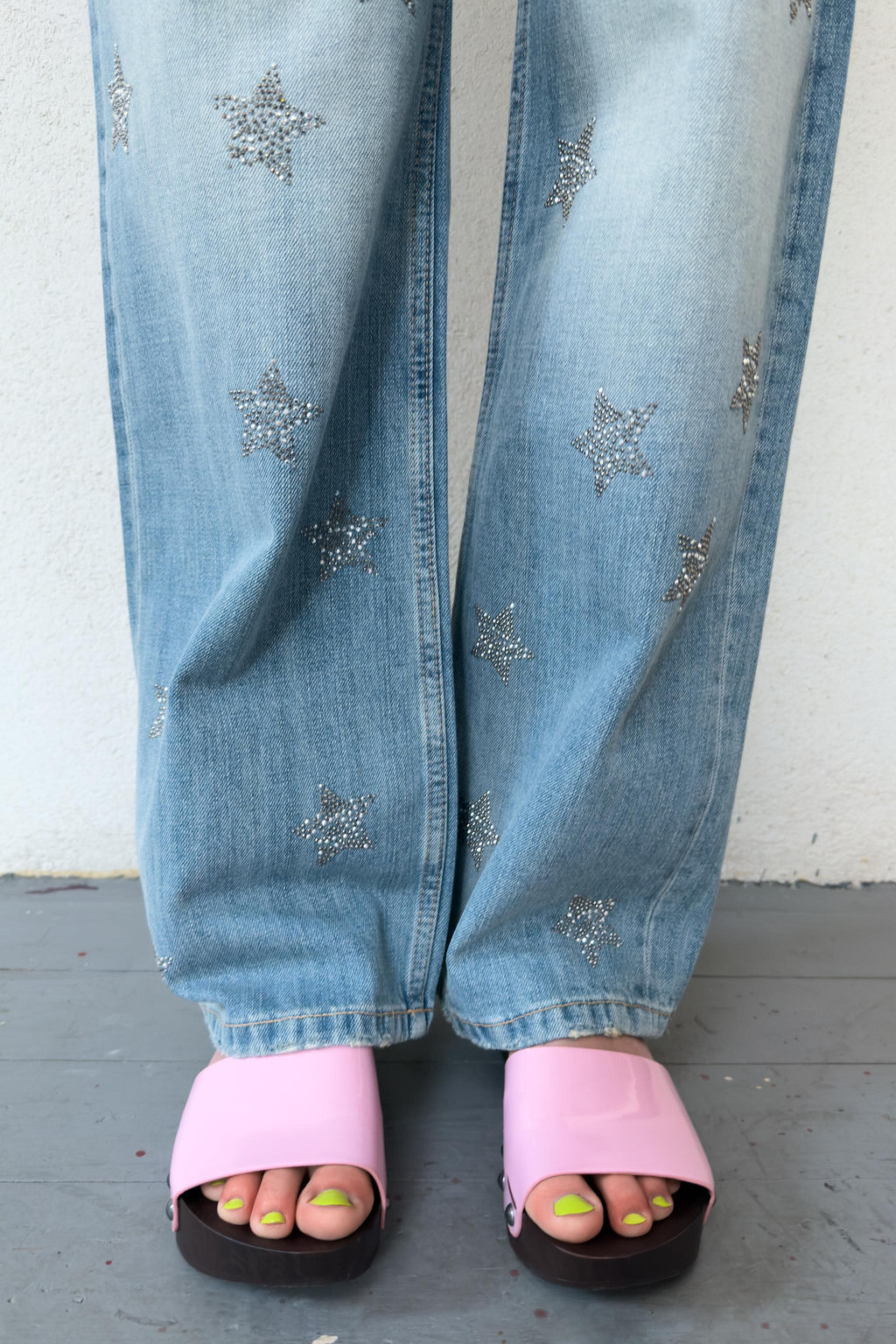 JEANS TRF WIDE LEG STRASS TIRO BAJO / Azul - Zara фото 3