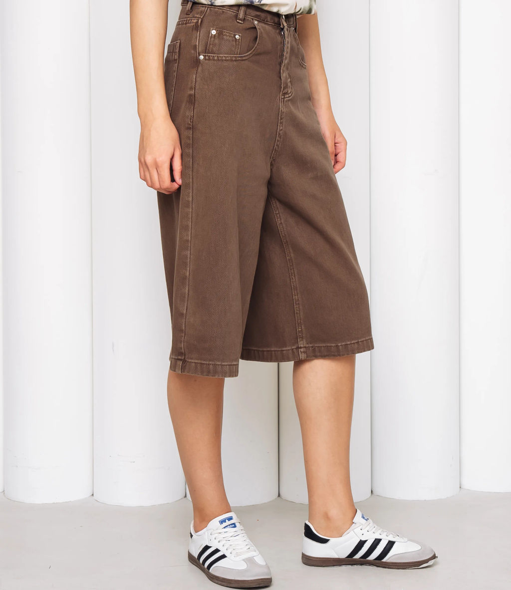Джинсовые шорты #КТ3256, коричневый - Dommod фото 3