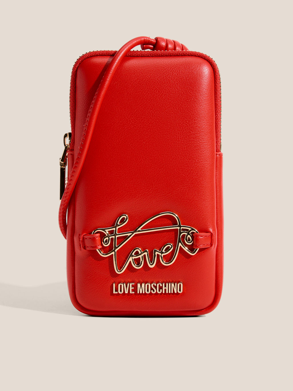 Женская сумка для смартфона LOVE MOSCHINO SCRIPT SLG Артикул 4463446, рубиновый