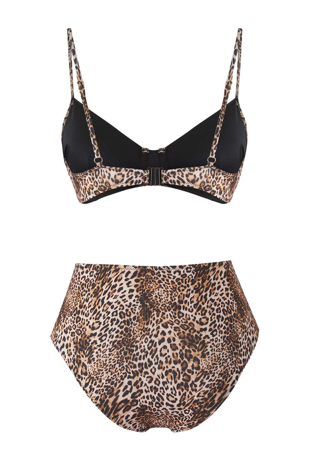 Leopar Desenli Mix Balconette Yuksek Bel Regular Bikini Tak?m? TBESS25BT00142