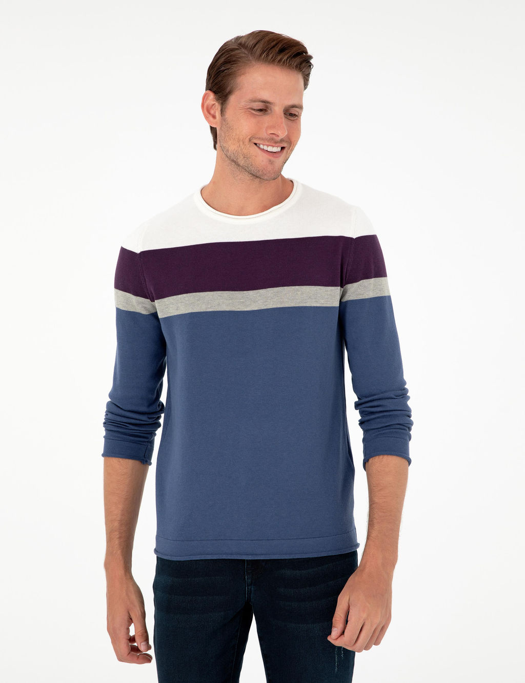 _ndigo Slim Fit Bisiklet Yaka Triko Kazak