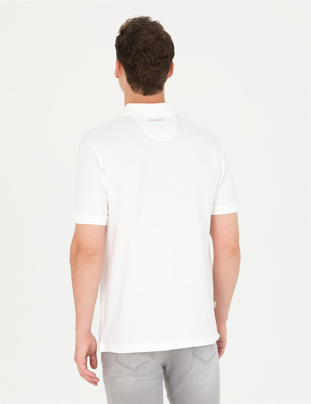 Ekru Slim Fit Polo Yaka Ti__rt - Pierre cardin фото 5