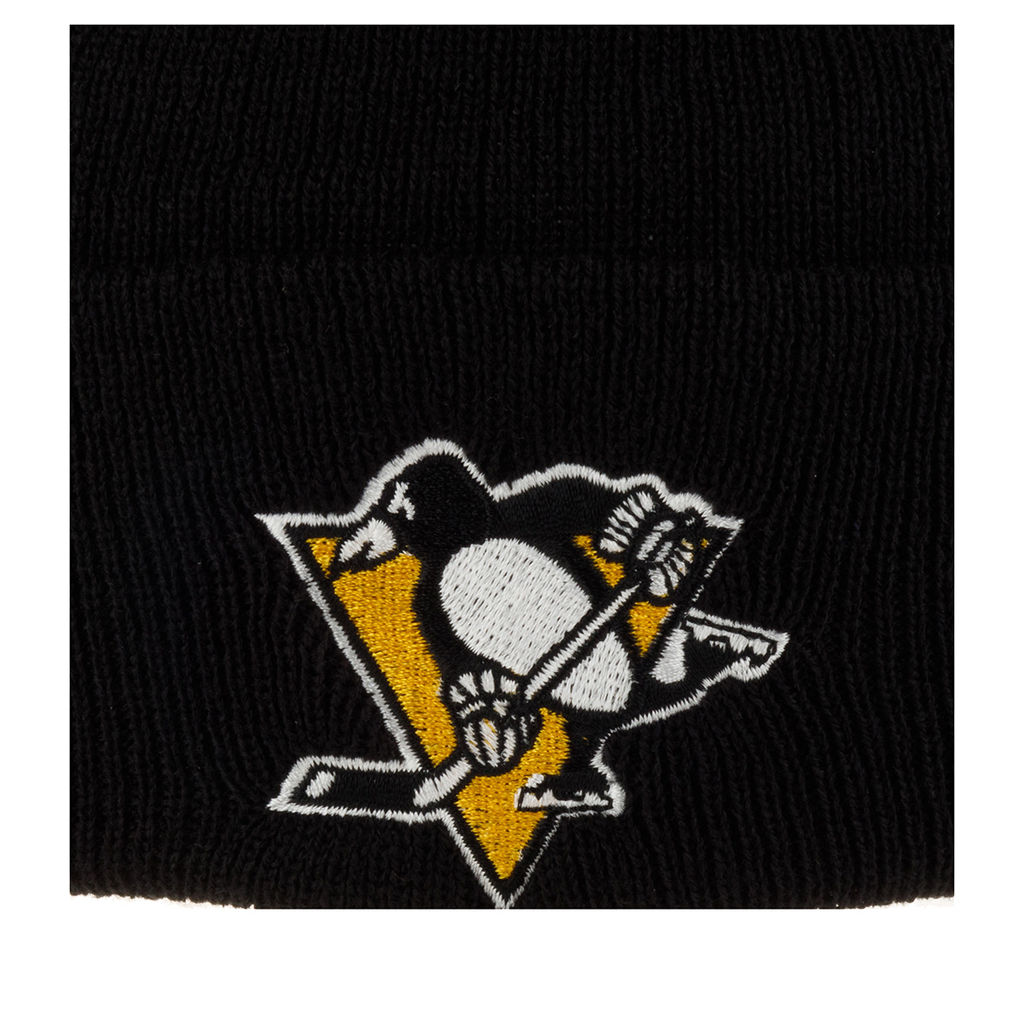 Шапка AMERICAN NEEDLE арт. 21019A-PPN Pittsburgh Penguins Cuffed Knit NHL (черный)  фото 2