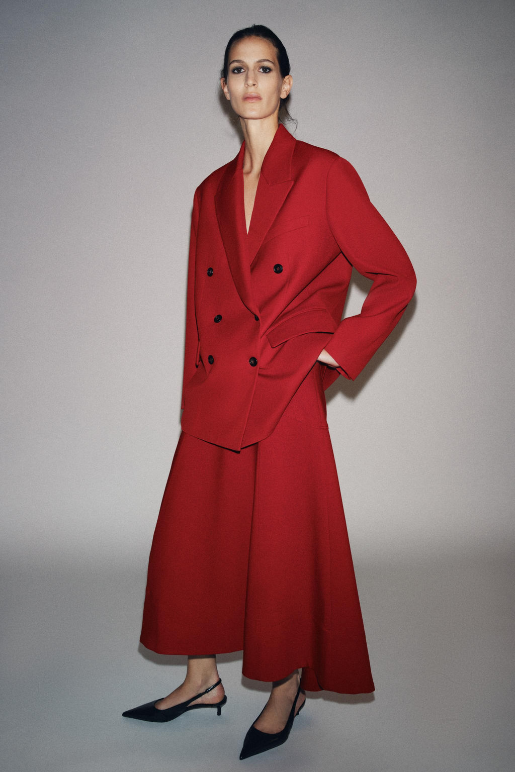 ZW COLLECTION DOUBLE-BREASTED STRAIGHT BLAZER - Zara фото 7