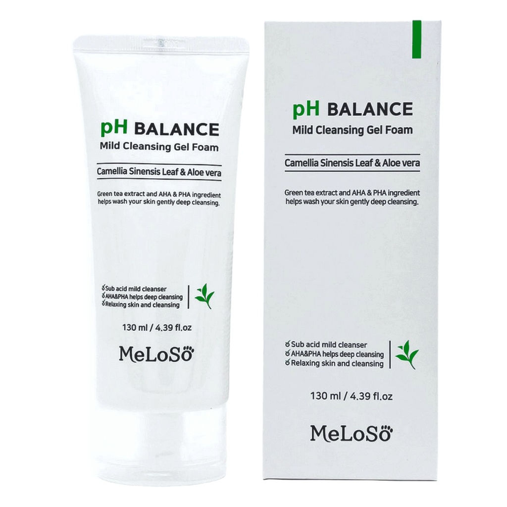 MeLoSo Очищающая пенка для лица с экстрактом камелии и алоэ / pH Balance Mild Cleansing Gel Foam, 130 мл