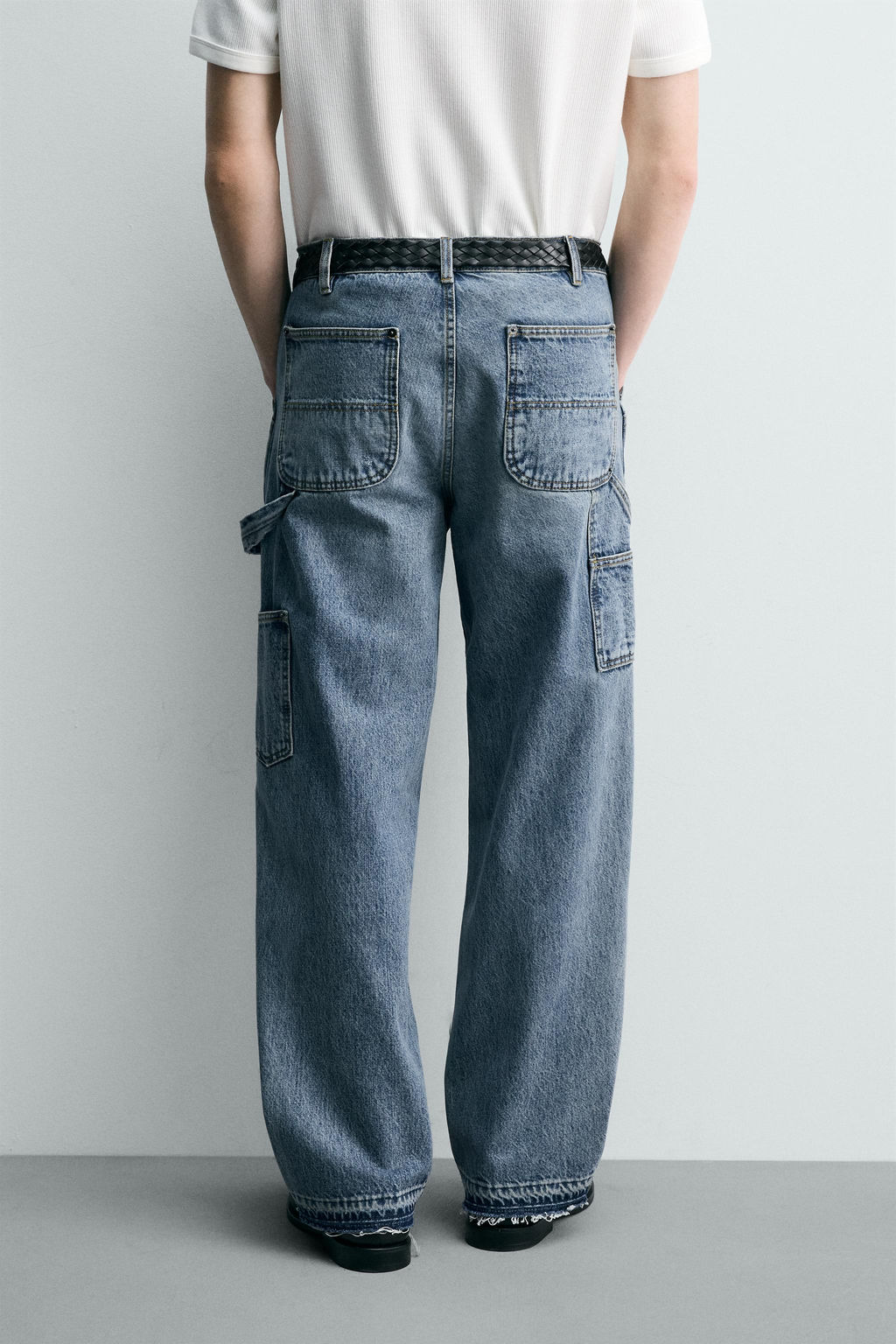 JEANS BOLSILLO CARPINTERO RELAXED FIT / Azul - Zara фото 3