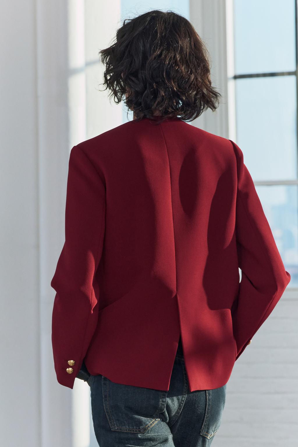 ZW COLLECTION BUTTON BLAZER - Zara фото 5