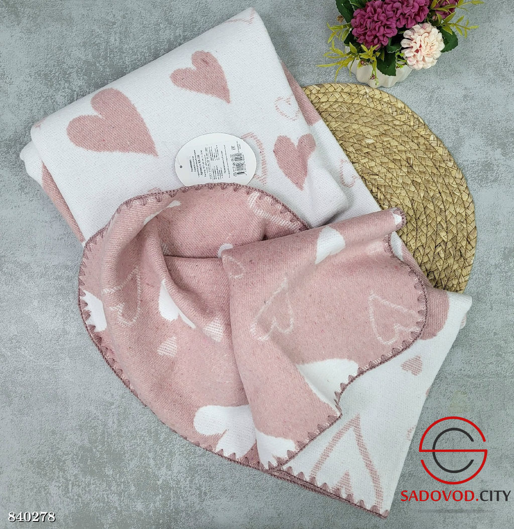 Байковое одеяло с принтом