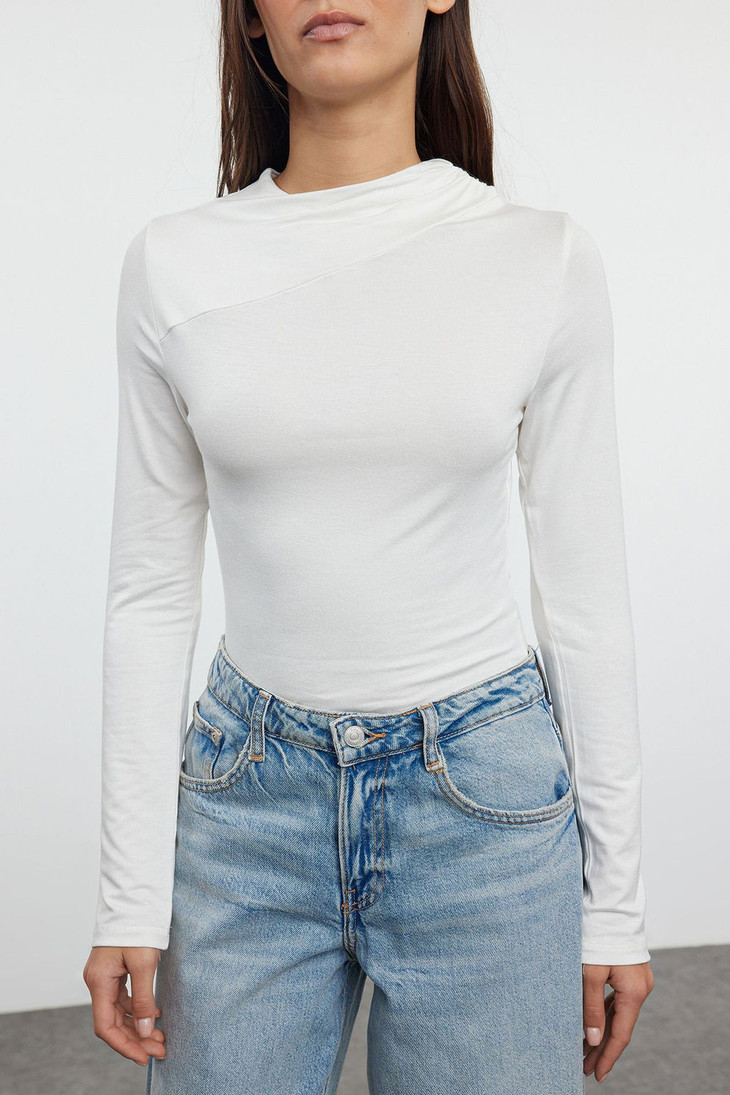 Ekru Buzgulu Yaka Astarl? Orme Body TWOAW25BD00006 - Trendyolmilla фото 3