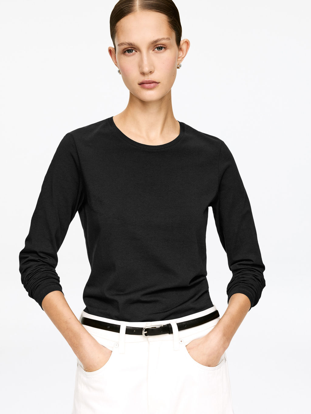 Camiseta ajustada de manga larga - H&m фото 3