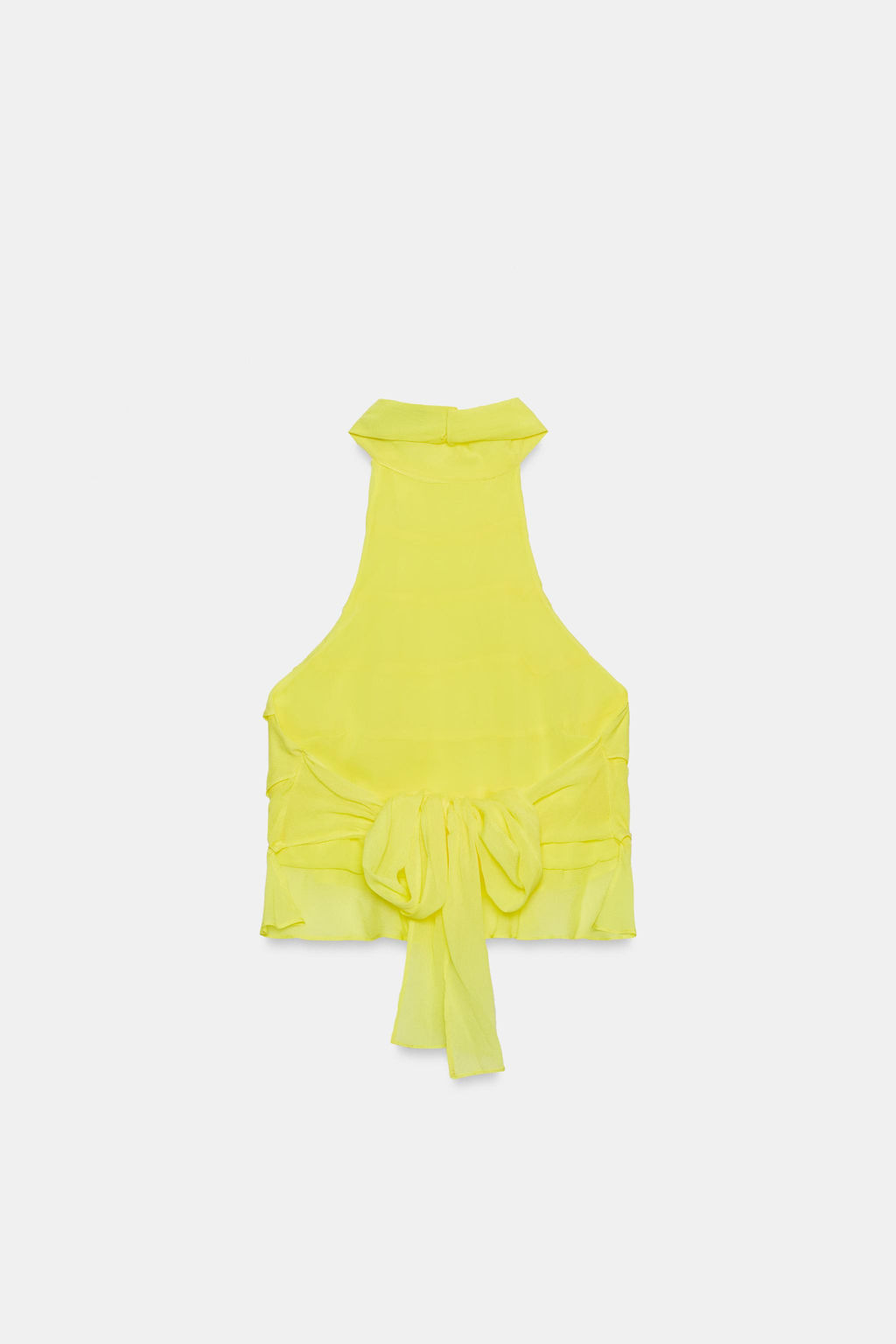 TOP GEORGETTE HALTER / Amarillo lim?n - Zara фото 6