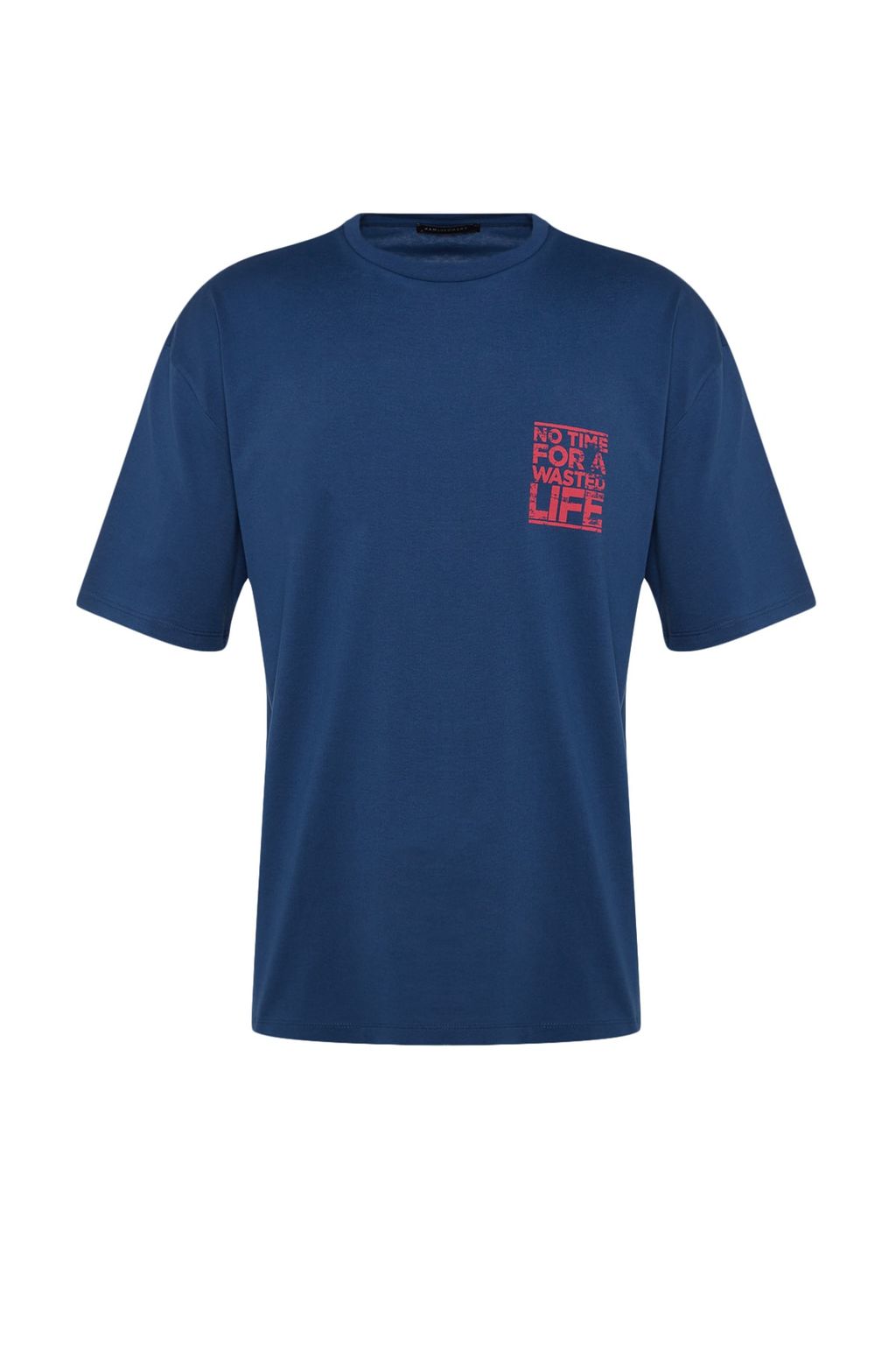 TRENDYOL MAN Gri Oversize/Genis Kesim Bisiklet Yaka Yaz? Bask?l? %100 Pamuklu T-Shirt TMNSS21TS1685 - Trendyolmilla фото 16