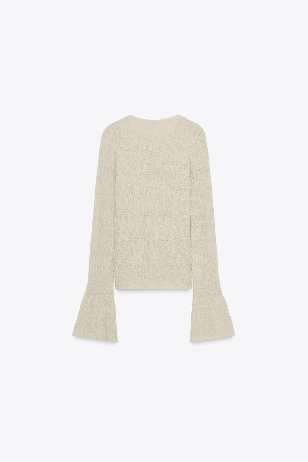 POINTELLE KNIT BELL SLEEVE SWEATER - Zara фото 7
