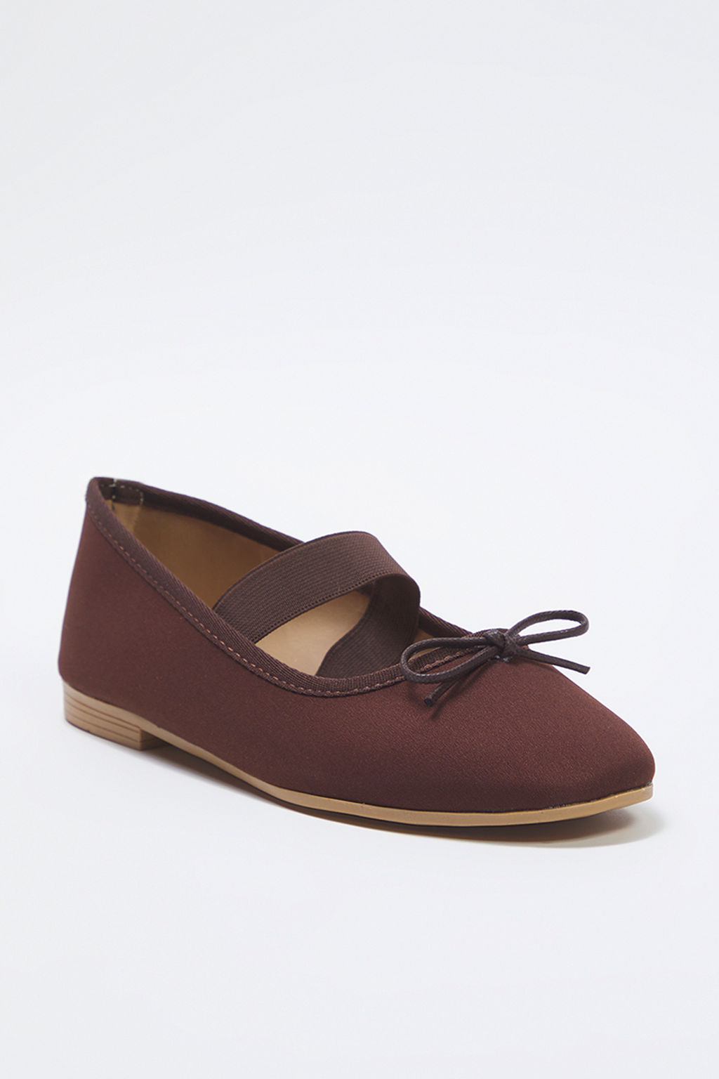 Trendyolmilla Shoes Kahverengi Fiyonklu Badem Burun Mary Jane Kad?n Babet TAKSS25BE00038  фото 12
