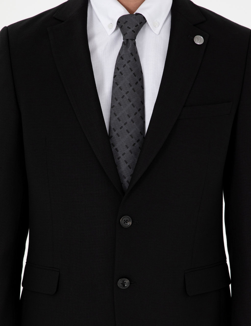 Siyah Extra Slim Fit Tak_m Elbise