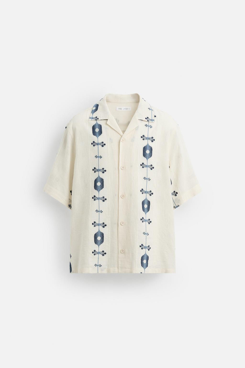 CONTRAST JACQUARD SHIRT - Zara фото 8