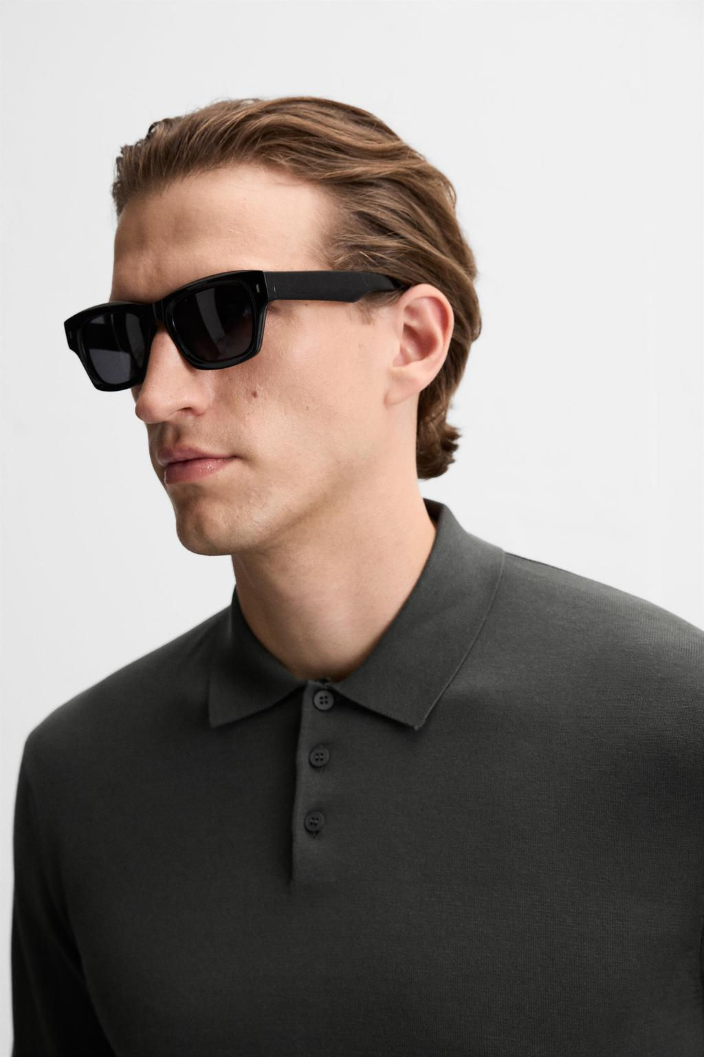 KNIT COTTON - SILK POLO SHIRT - Zara фото 14