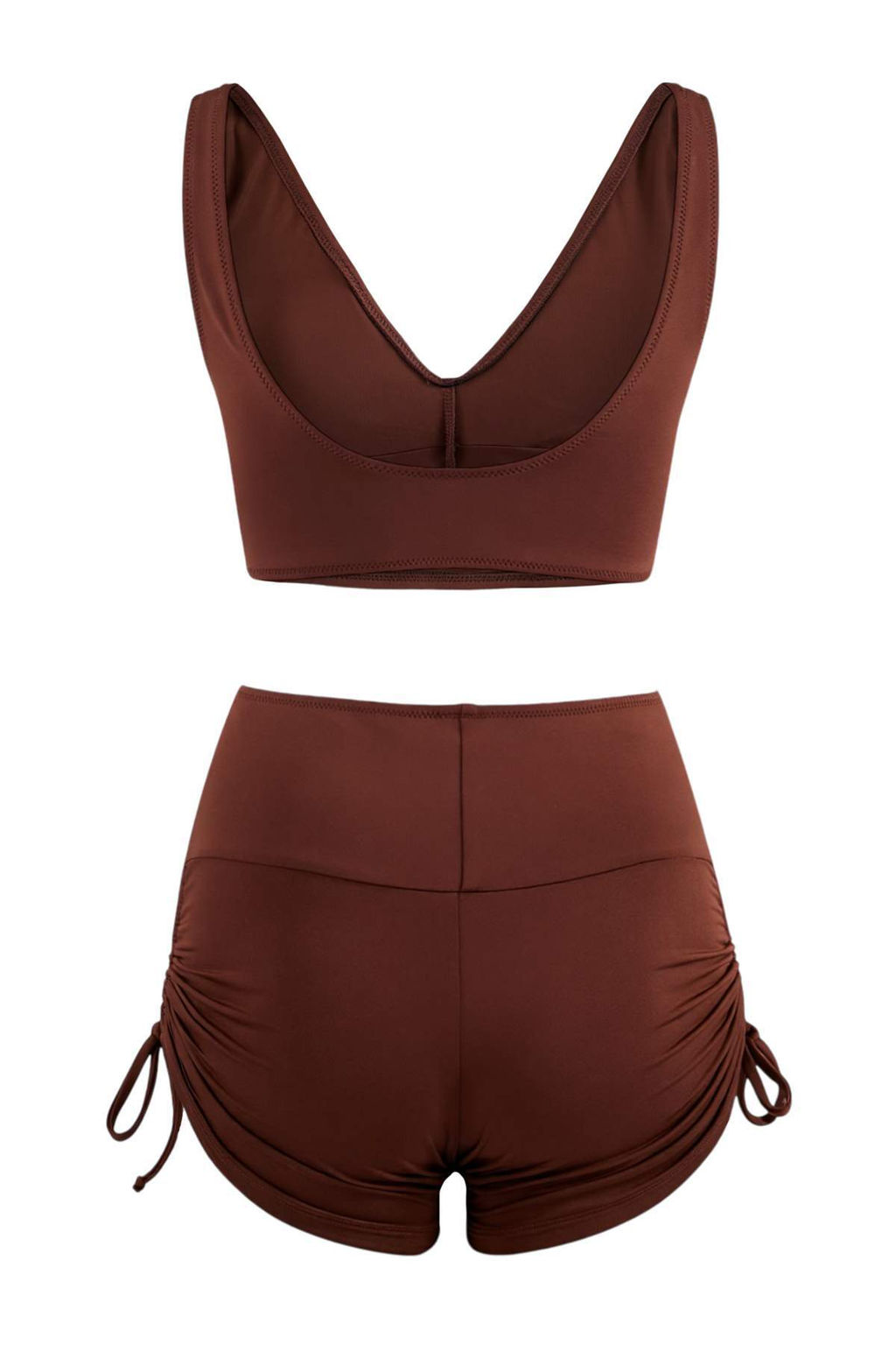 Kahverengi T_nelli Bralette Kapl_ Ba_lama Detayl_ _ort Bikini Tak_m_ TBESS26BT00007 - Trendyolmilla фото 2