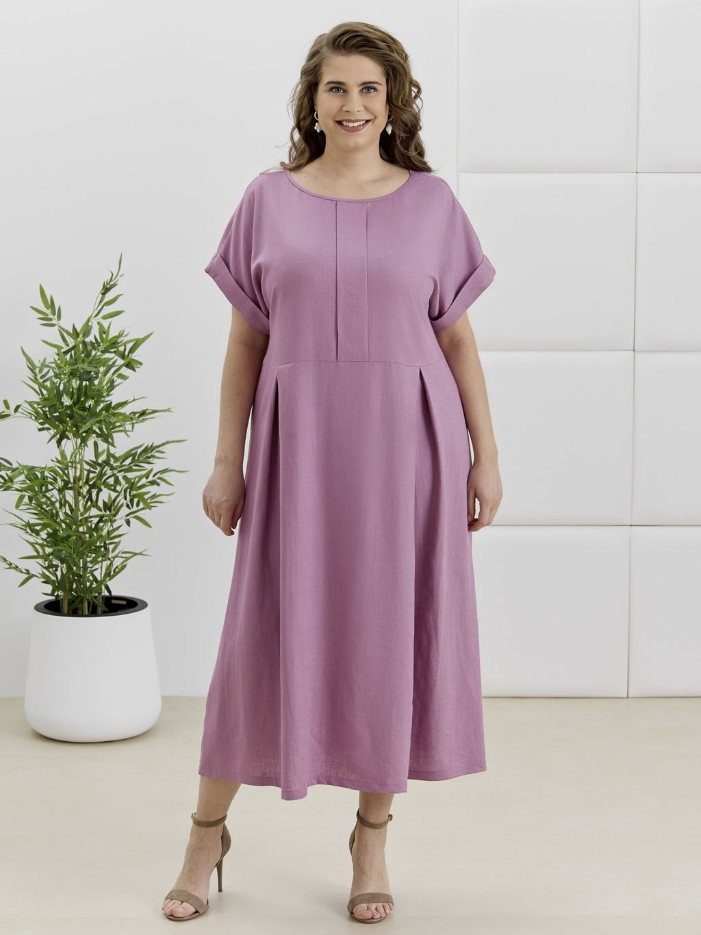 Платье Скарлет из вискозы со льном - Виотекс фото 50