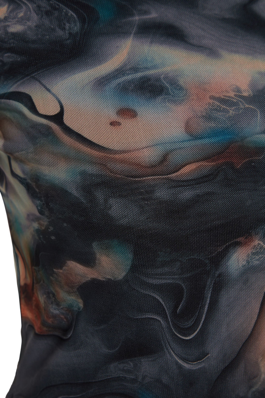 Cok Renkli Tul Buzgu/Drape Detayl? Vucuda Oturan Mini Esnek Orme Kalem Elbise TWOAW24EL00161 - Trendyolmilla фото 13