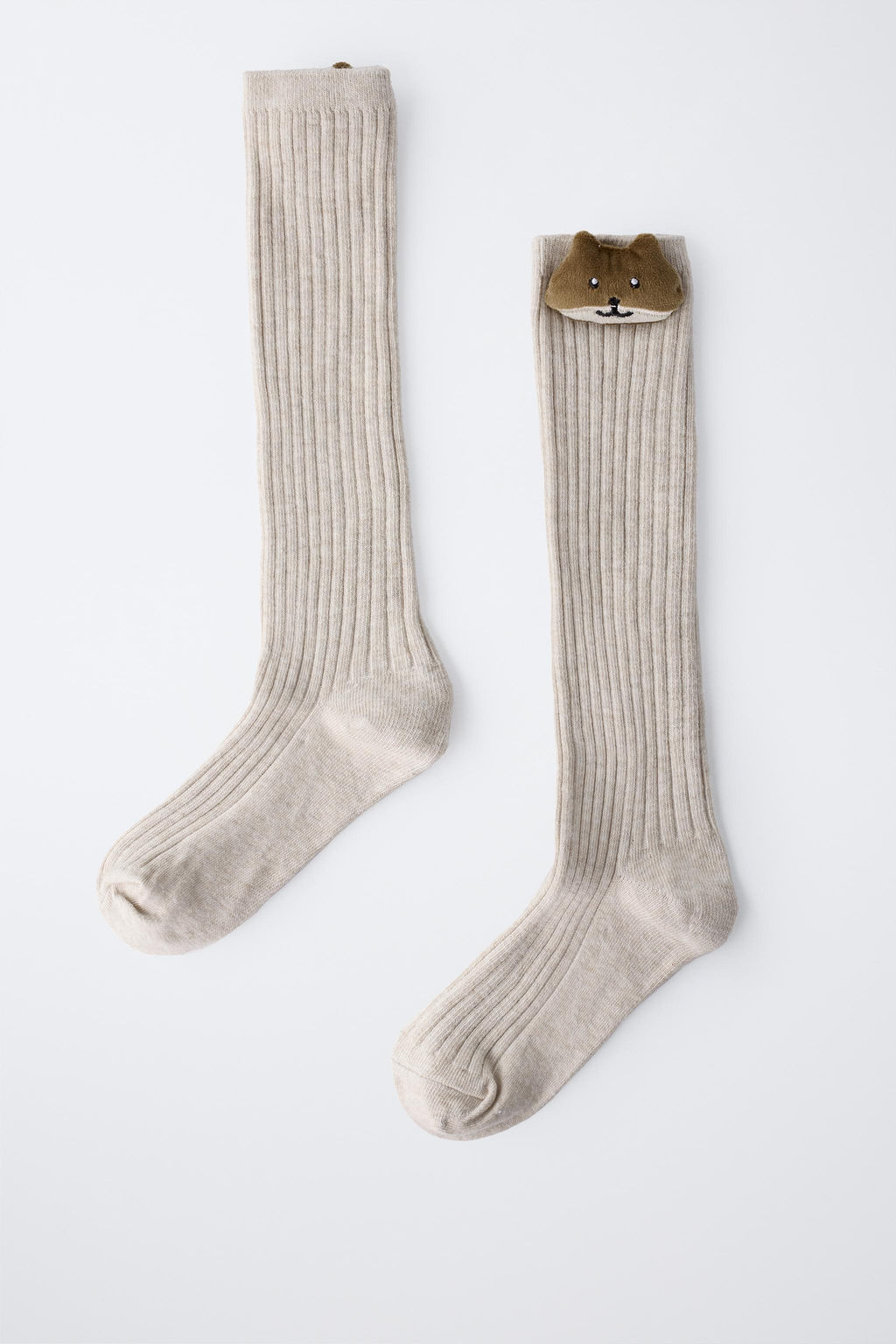 LONG RIBBED SOCKS WITH ANIMAL DETAIL - Zara фото 4