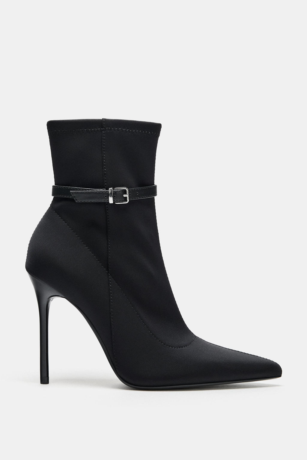 HEELED ANKLE BOOTS WITH BUCKLE - Zara фото 11