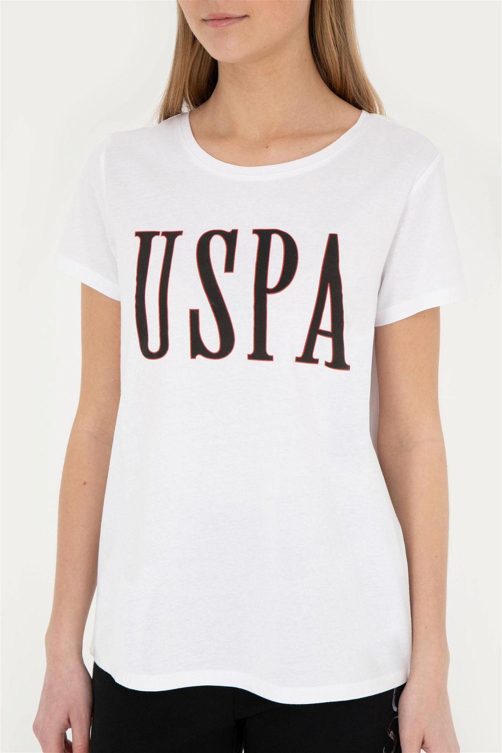 Женская белая футболка с круглым вырезом - U.s. polo assn фото 6