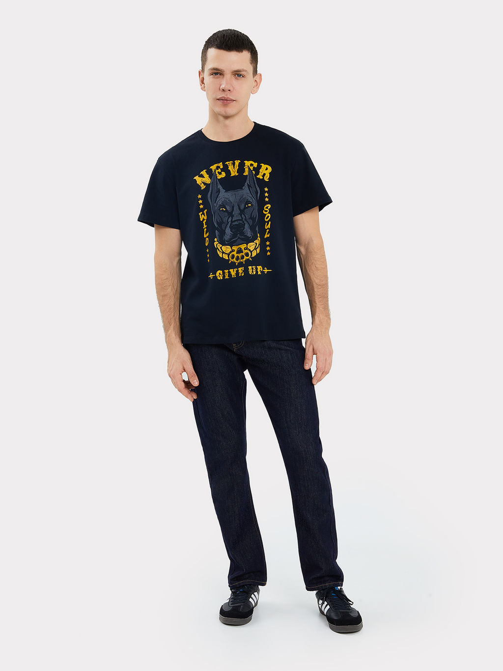 Футболка мужская черная с печатью черный +печать3 111831 - Mark formelle фото 2